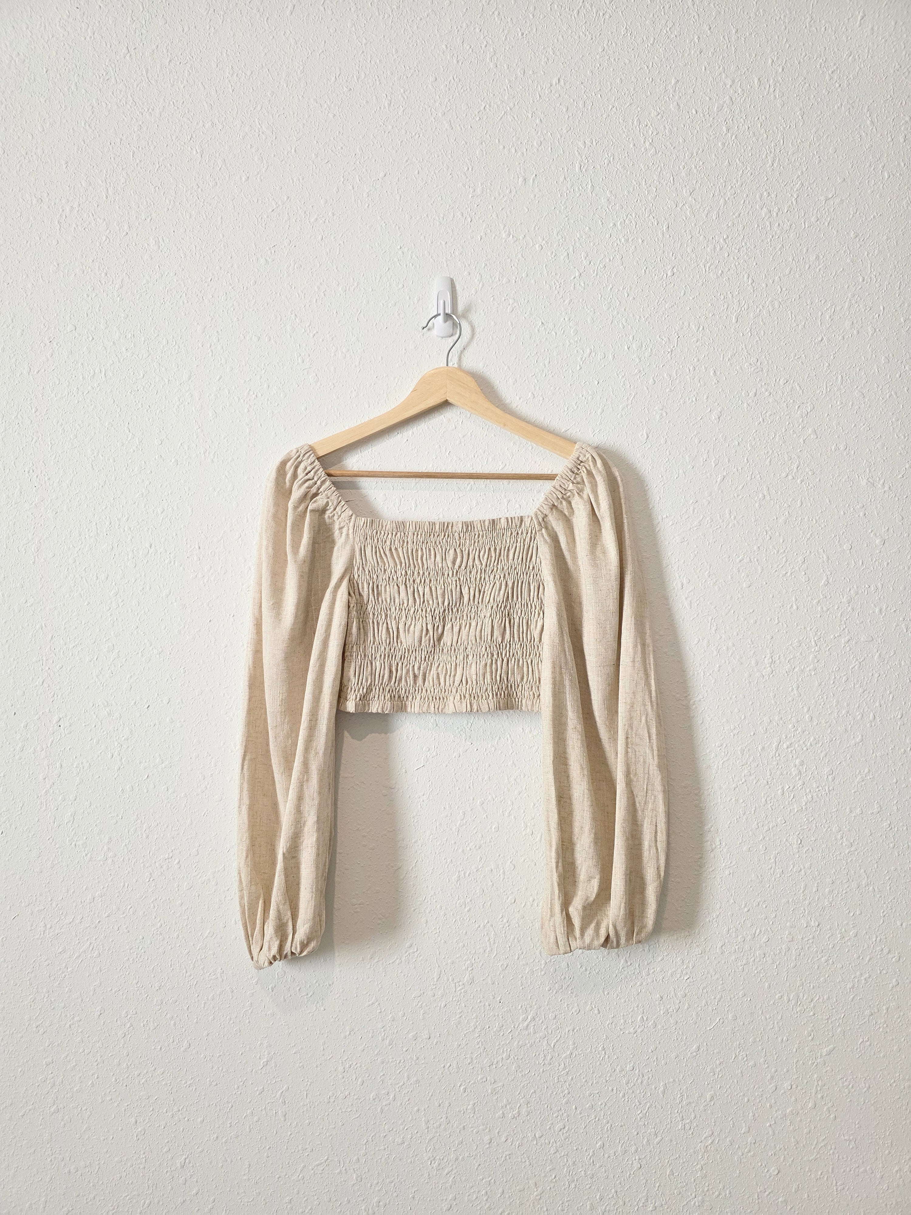 Bohme Smocked Linen Top (M)