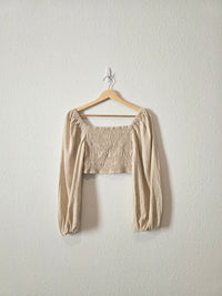 Bohme Smocked Linen Top (M)