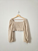 Bohme Smocked Linen Top (M)