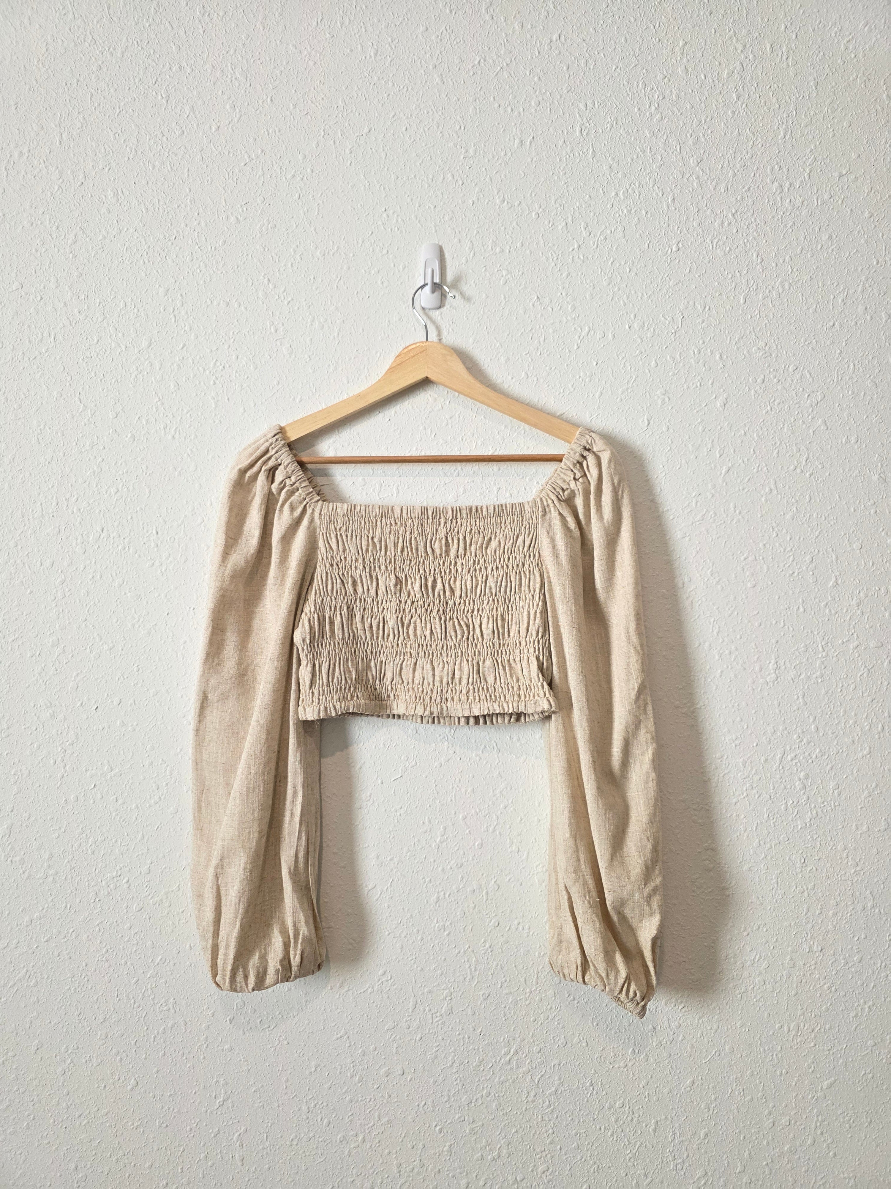 Bohme Smocked Linen Top (M)