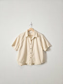 Cream Button Up Boxy Shirt (M)