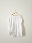 White Linen Relaxed Tee (2X)