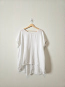 White Linen Relaxed Tee (2X)