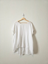 White Linen Relaxed Tee (2X)