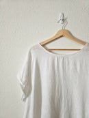 White Linen Relaxed Tee (2X)