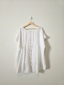 White Linen Relaxed Tee (2X)