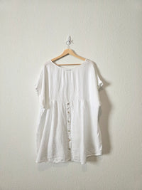 White Linen Relaxed Tee (2X)