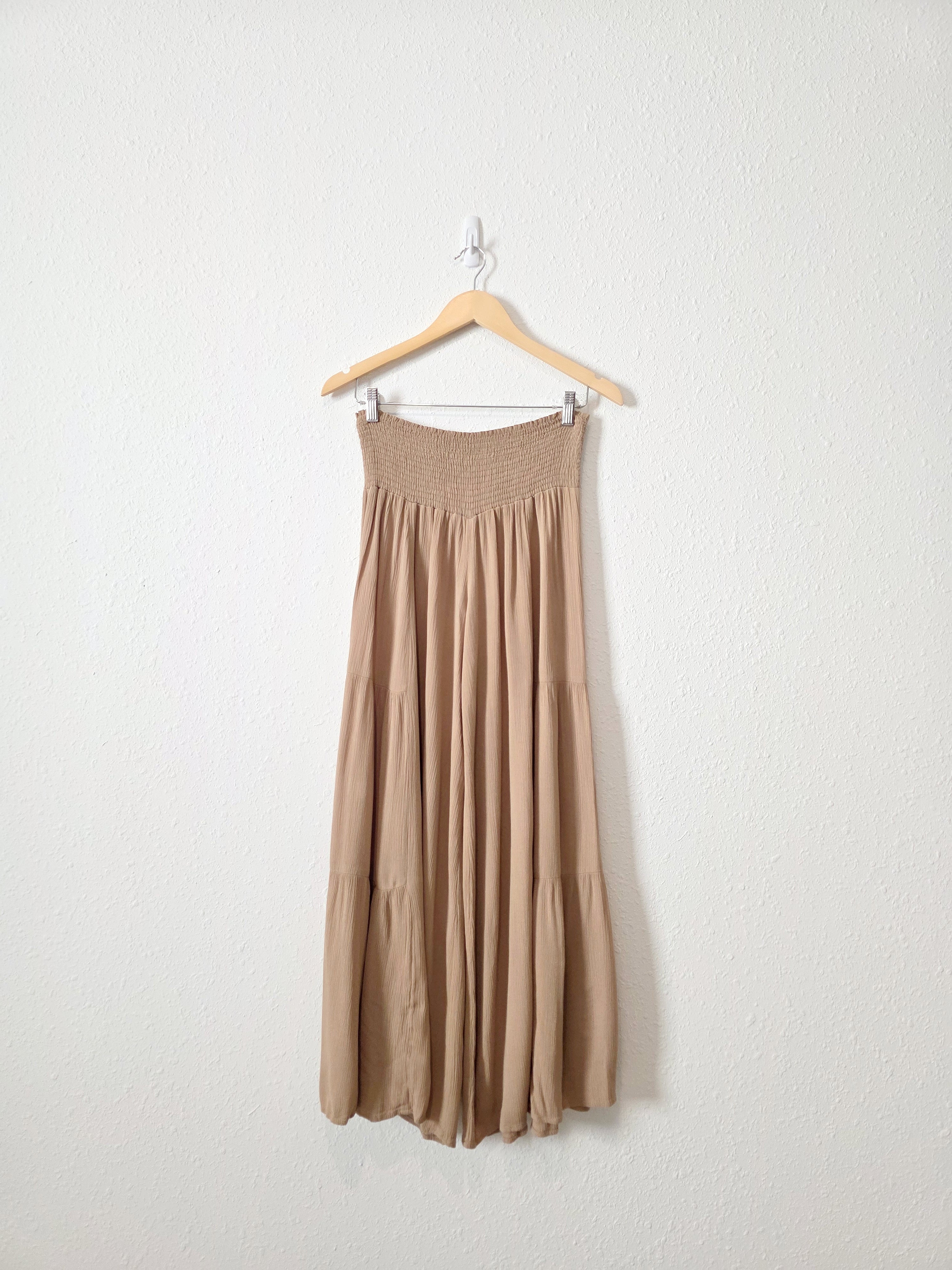 Brown Flowy Wide Leg Pants (L)