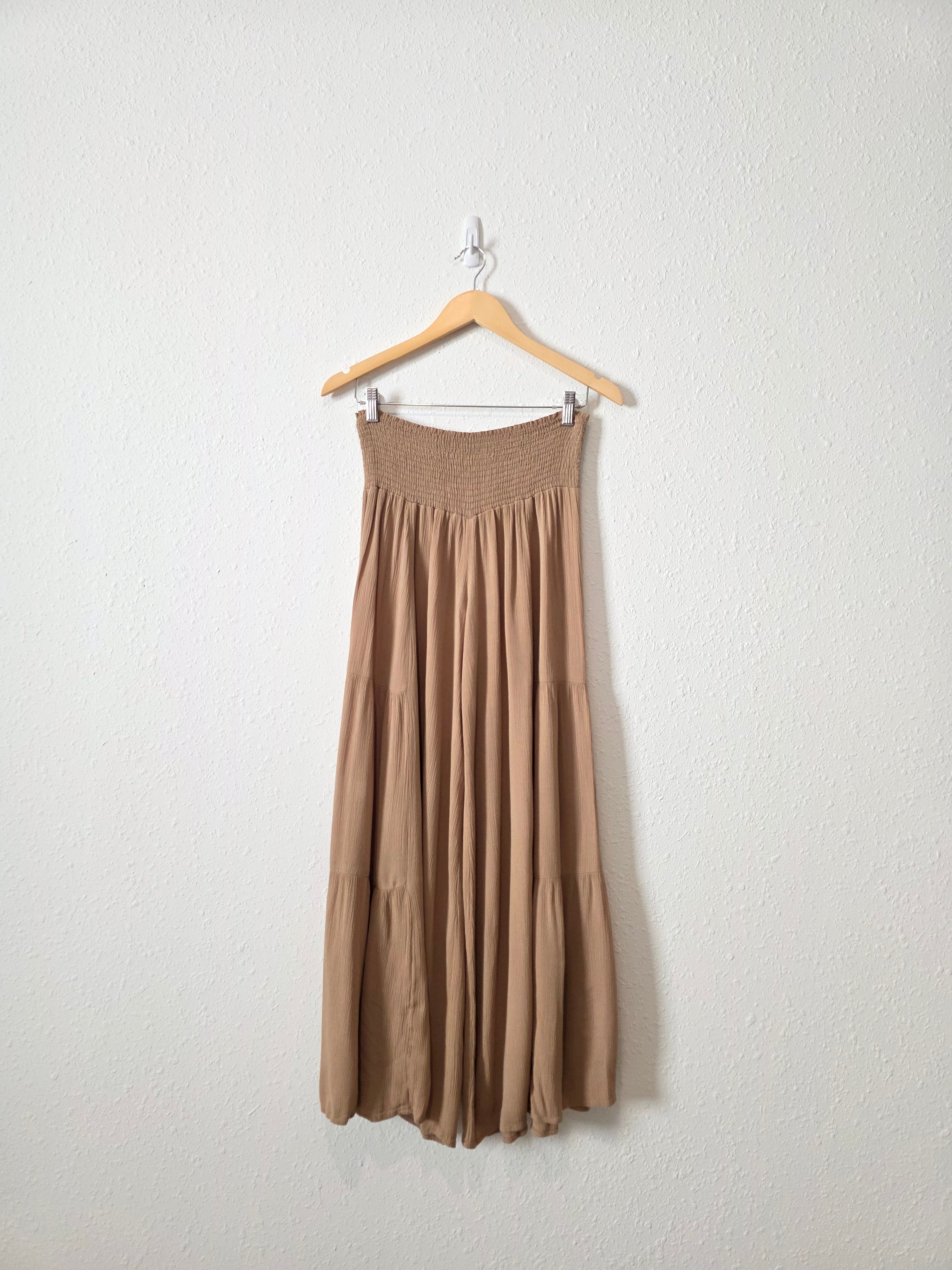 Brown Flowy Wide Leg Pants (L)