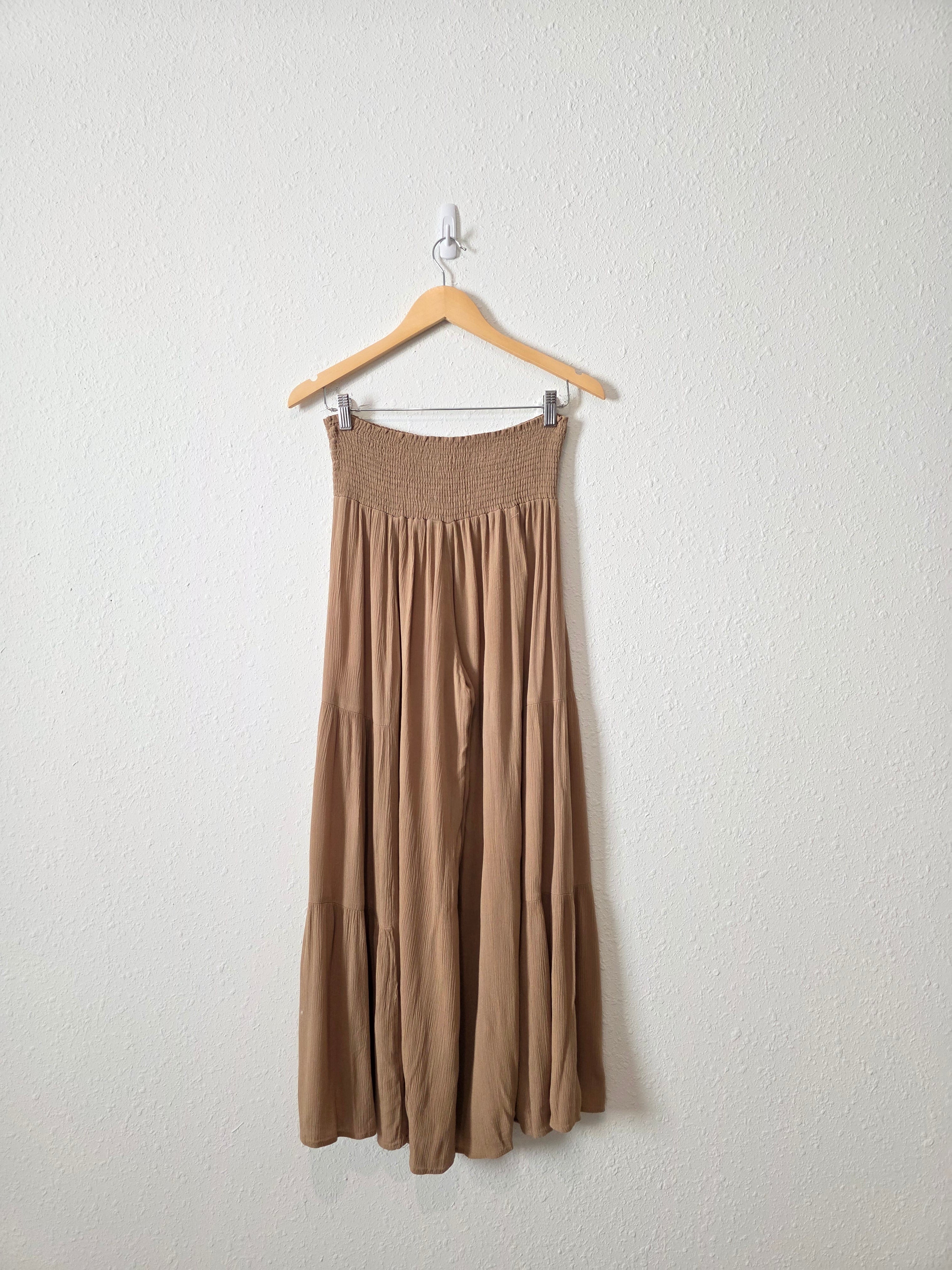 Brown Flowy Wide Leg Pants (L)