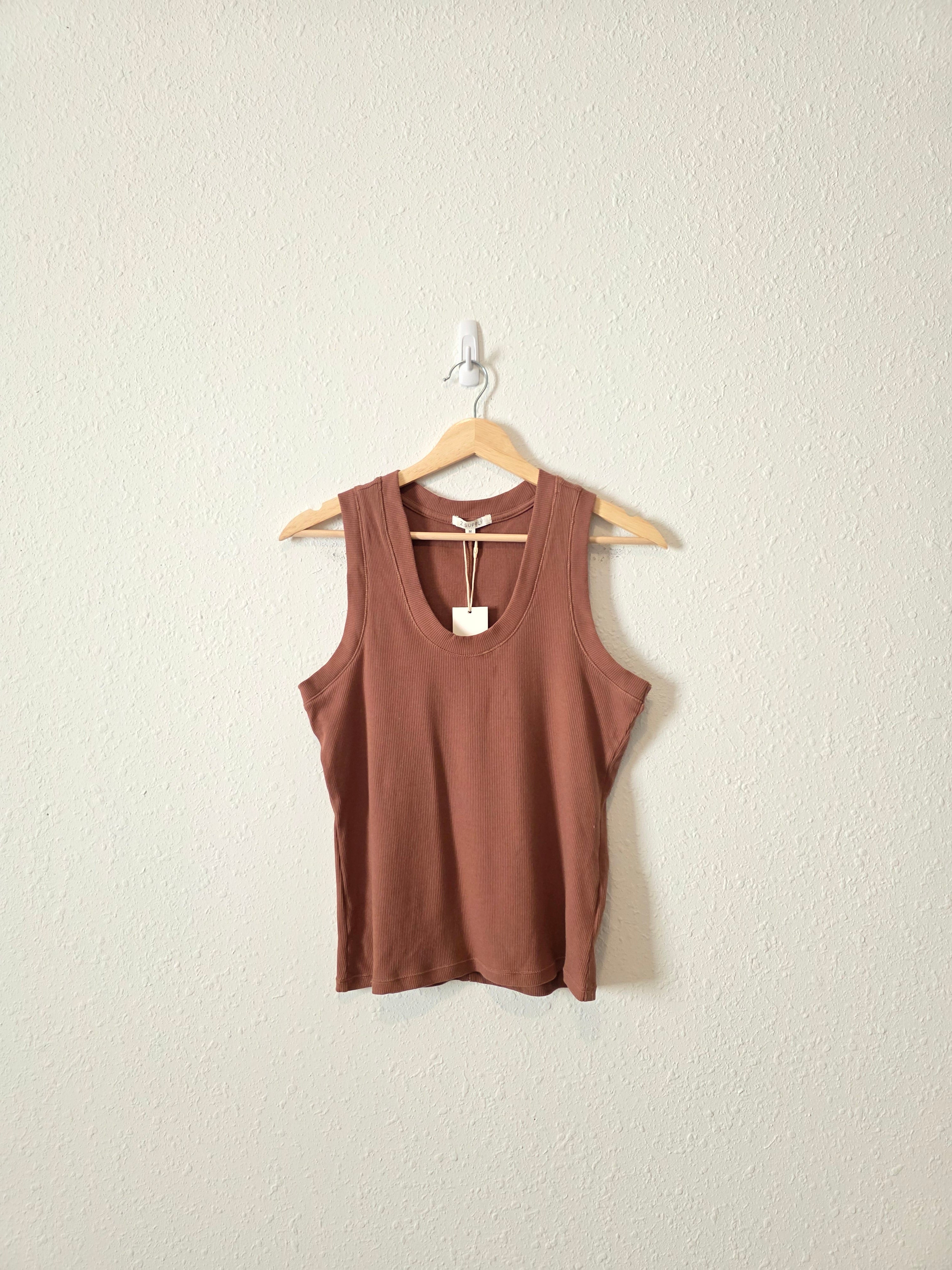 NEW Z Supply Brown Ribbed Tank (M)