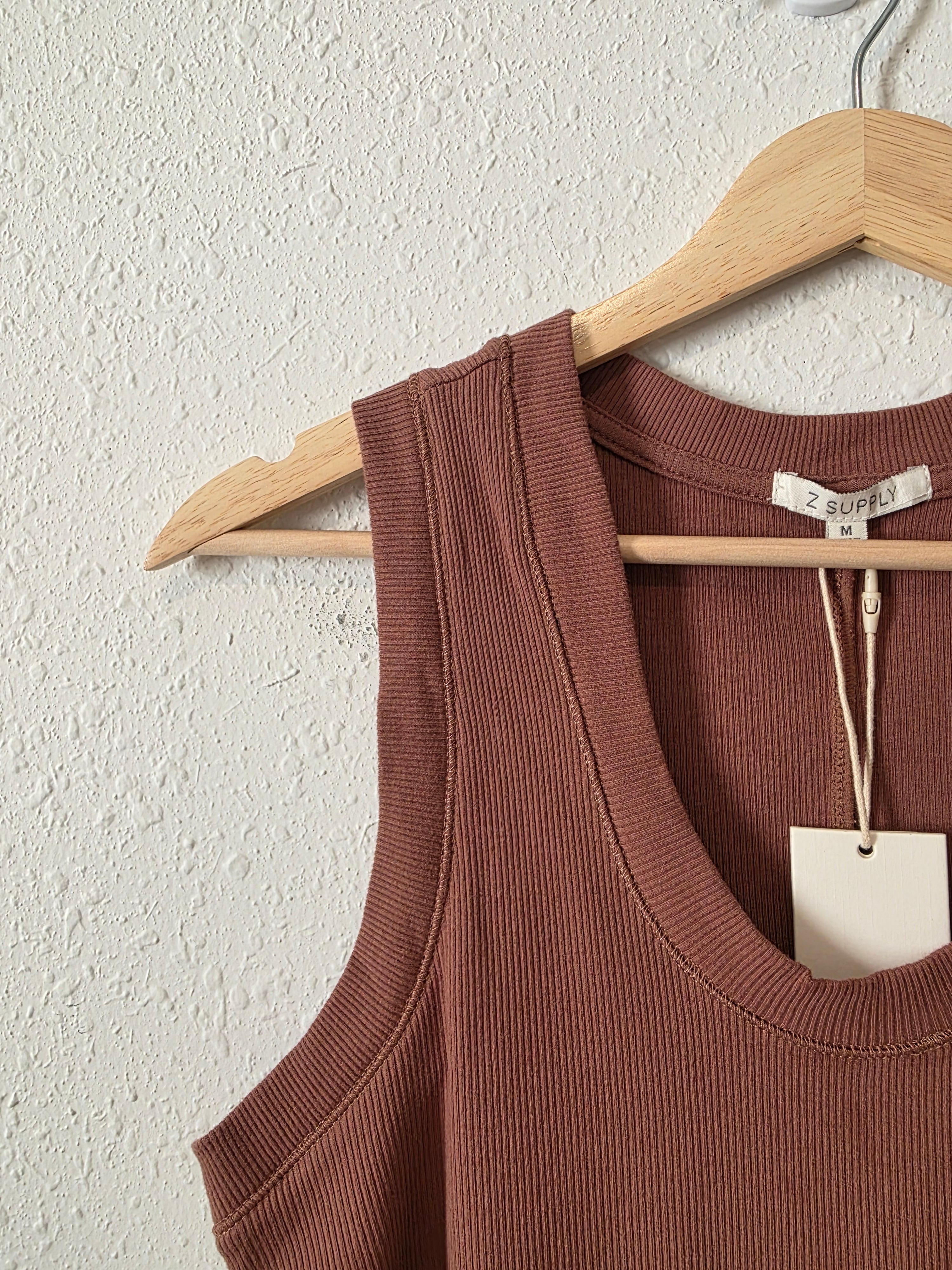 NEW Z Supply Brown Ribbed Tank (M)
