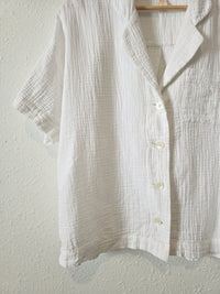 Madewell White Gauze Button Up (M)