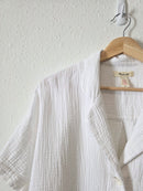 Madewell White Gauze Button Up (M)