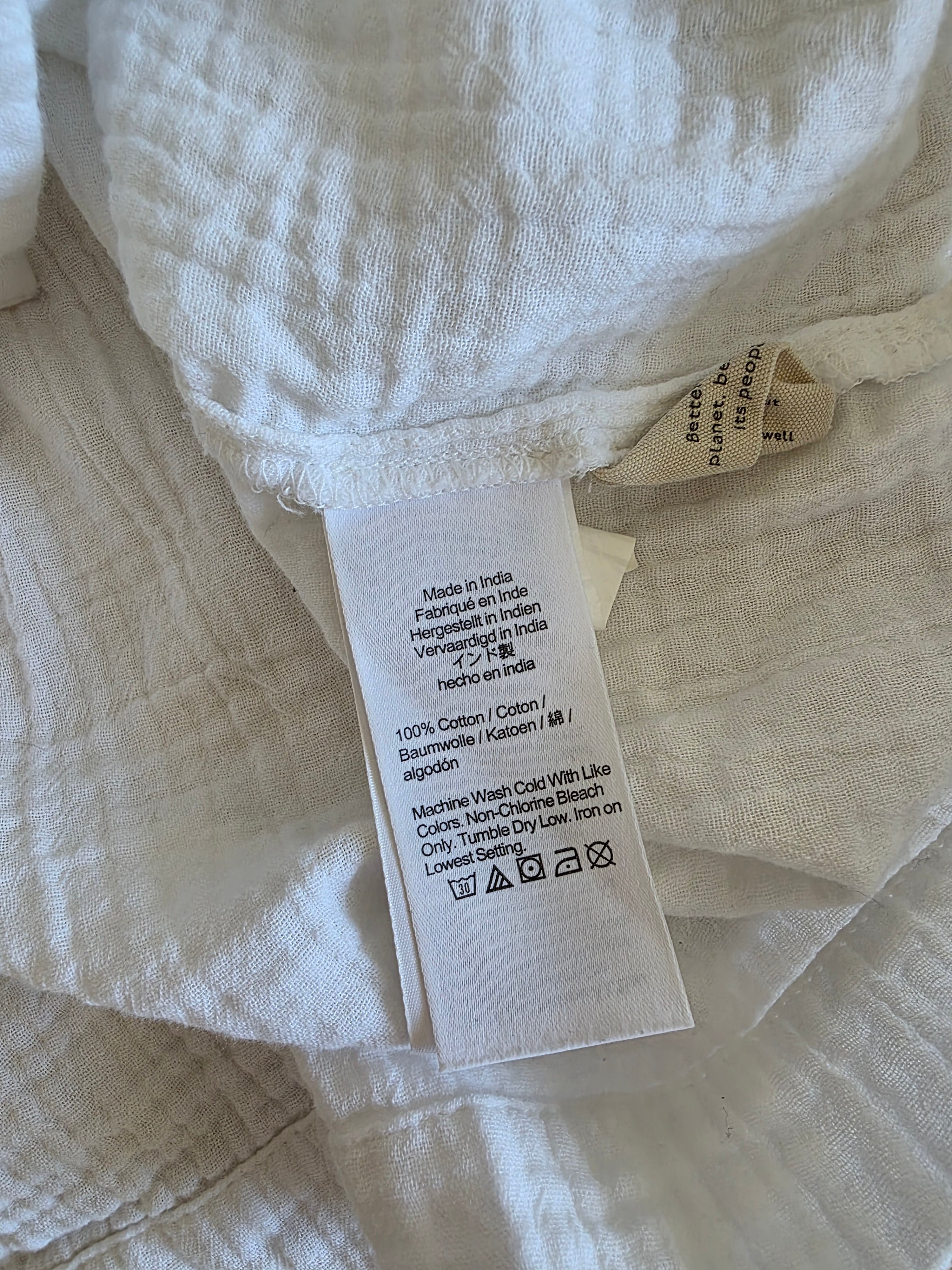 Madewell White Gauze Button Up (M)