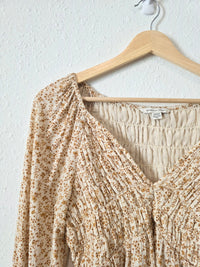 Dainty Floral Smocked Top (M)