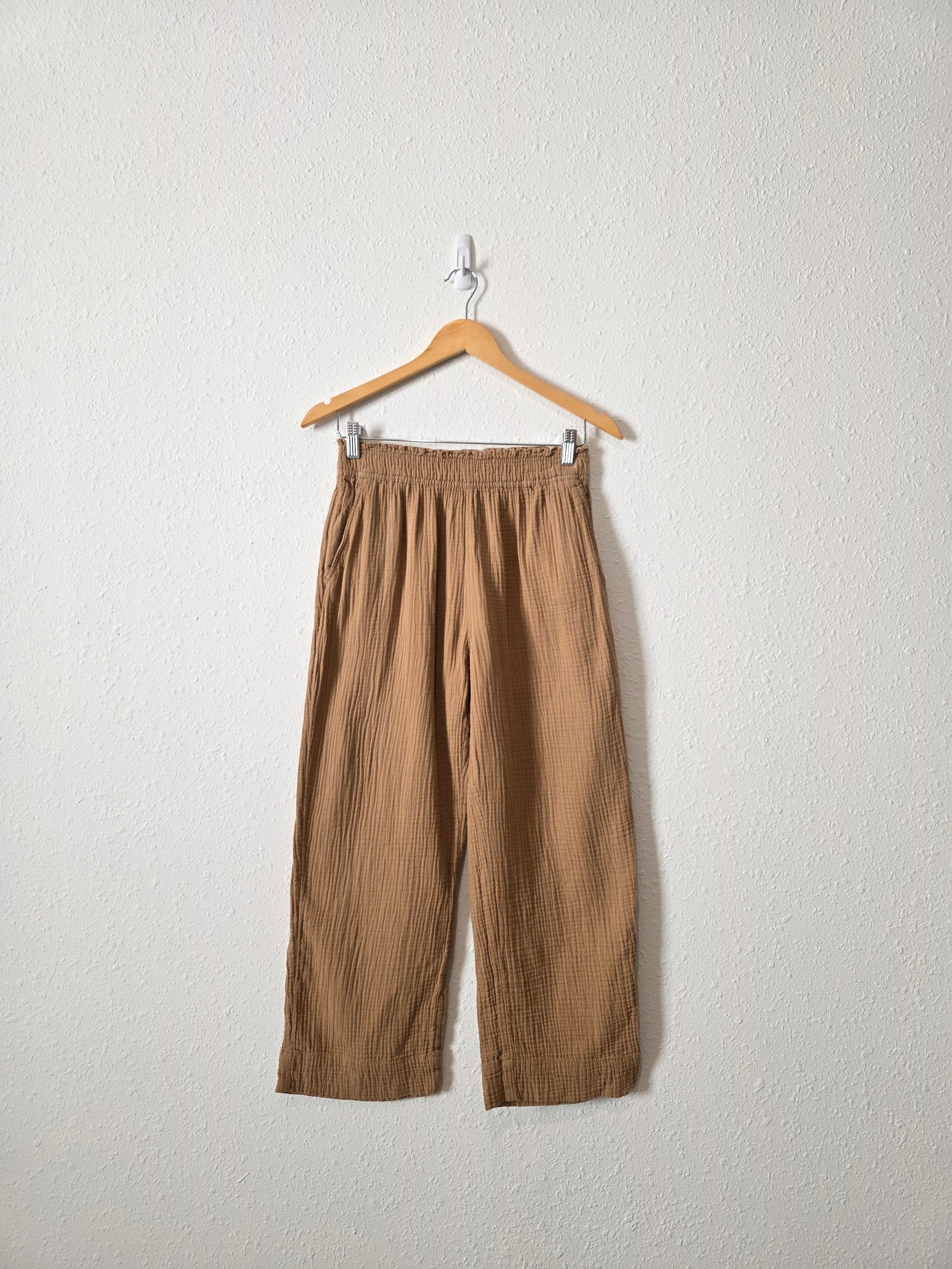 Cotton Gauze Straight Pants (S)