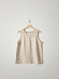 Vintage Floral Linen Tank (S)