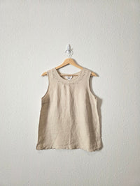 Vintage Floral Linen Tank (S)