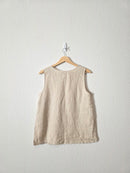 Vintage Floral Linen Tank (S)