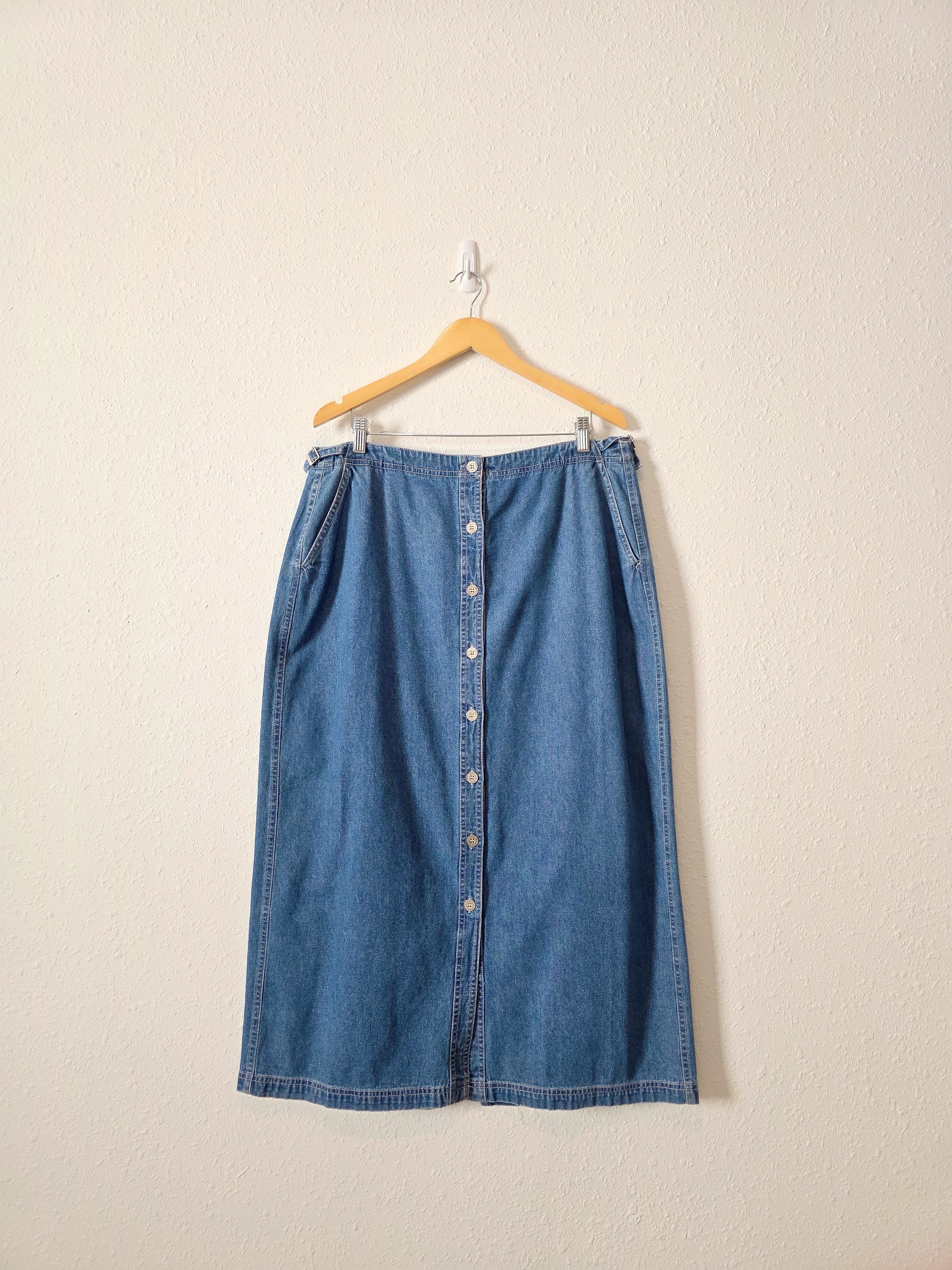 Vintage Denim Maxi Skirt (18)