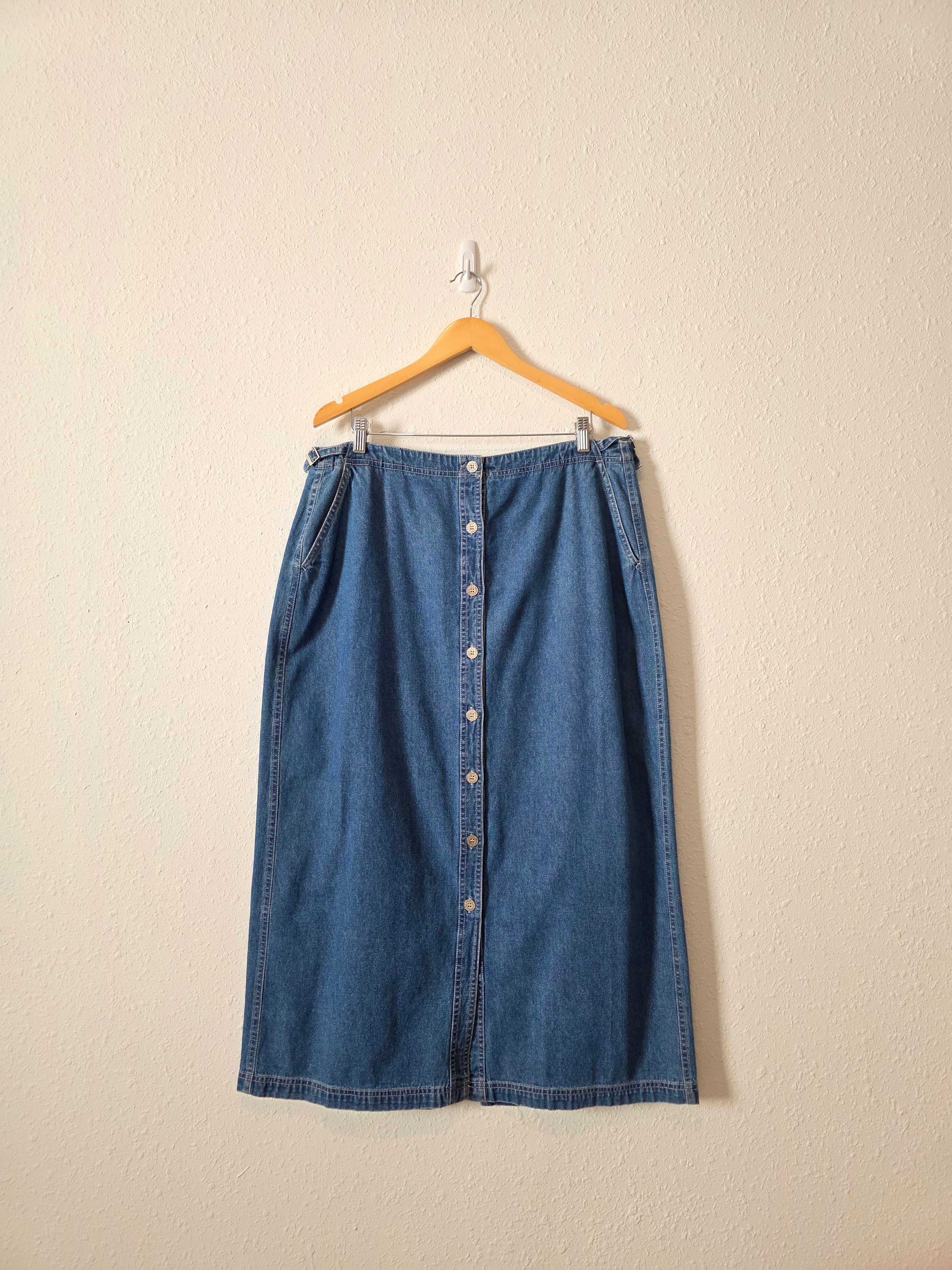 Vintage Denim Maxi Skirt (18)