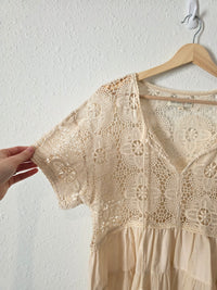 Floral Crochet Boho Blouse (M)
