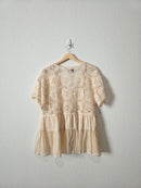 Floral Crochet Boho Blouse (M)