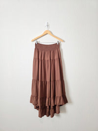 NEW Brown Tiered Midi Skirt (M)