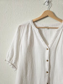 Oversized Cotton Gauze Top (XS)