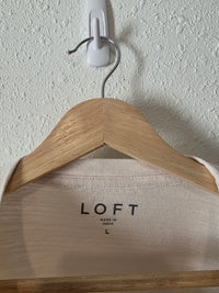 Loft Puff Sleeve Cotton Top (L)