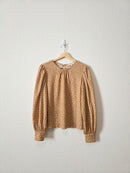 Loft Floral Puff Sleeve Top (S)