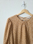 Loft Floral Puff Sleeve Top (S)