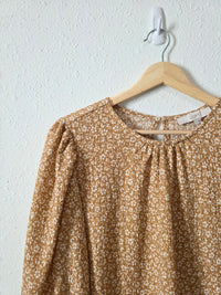Loft Floral Puff Sleeve Top (S)