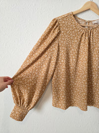 Loft Floral Puff Sleeve Top (S)