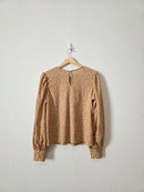 Loft Floral Puff Sleeve Top (S)