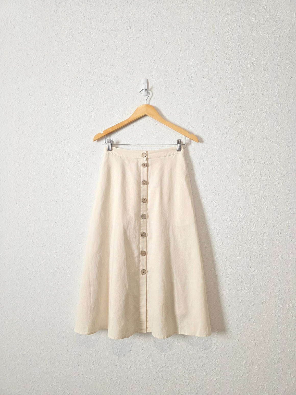 Grae Cove Cotton Linen Midi Skirt (S)