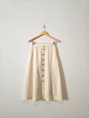 Grae Cove Cotton Linen Midi Skirt (S)