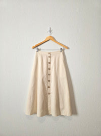 Grae Cove Cotton Linen Midi Skirt (S)
