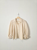 Carly Jean Puff Sleeve Button Up (S)