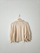 Carly Jean Puff Sleeve Button Up (S)