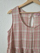 Plaid Cotton Midi Dress (XXS-S)