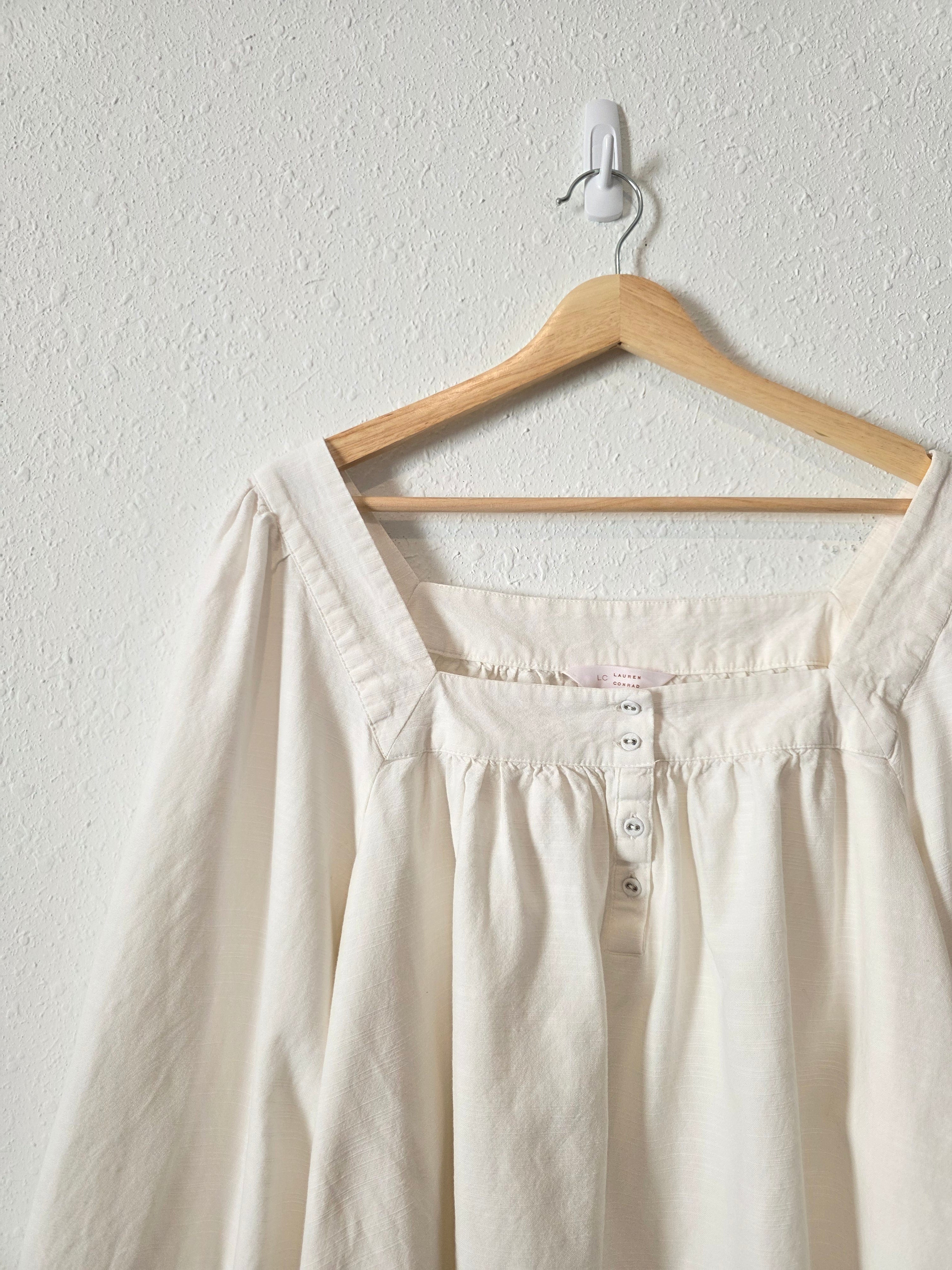 Square Neck Puff Sleeve Top (XXL)