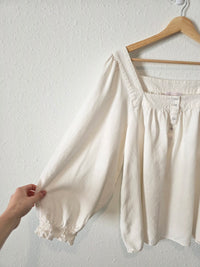 Square Neck Puff Sleeve Top (XXL)