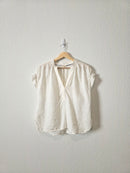 Anthropologie White Linen Top (S)