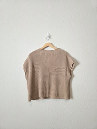 Neutral Boxy Knit Top (M)