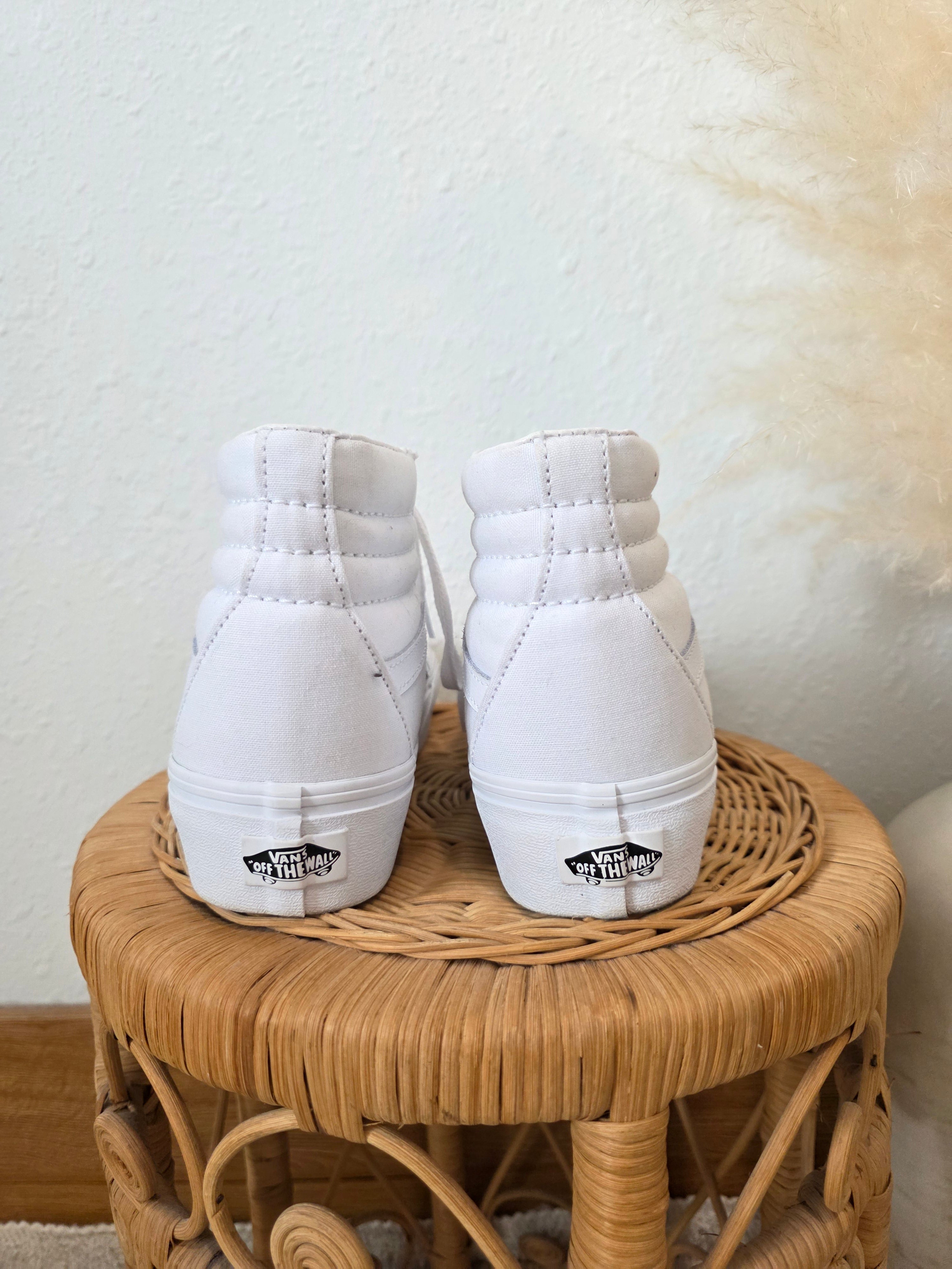 Vans White High Top Sneakers (8)