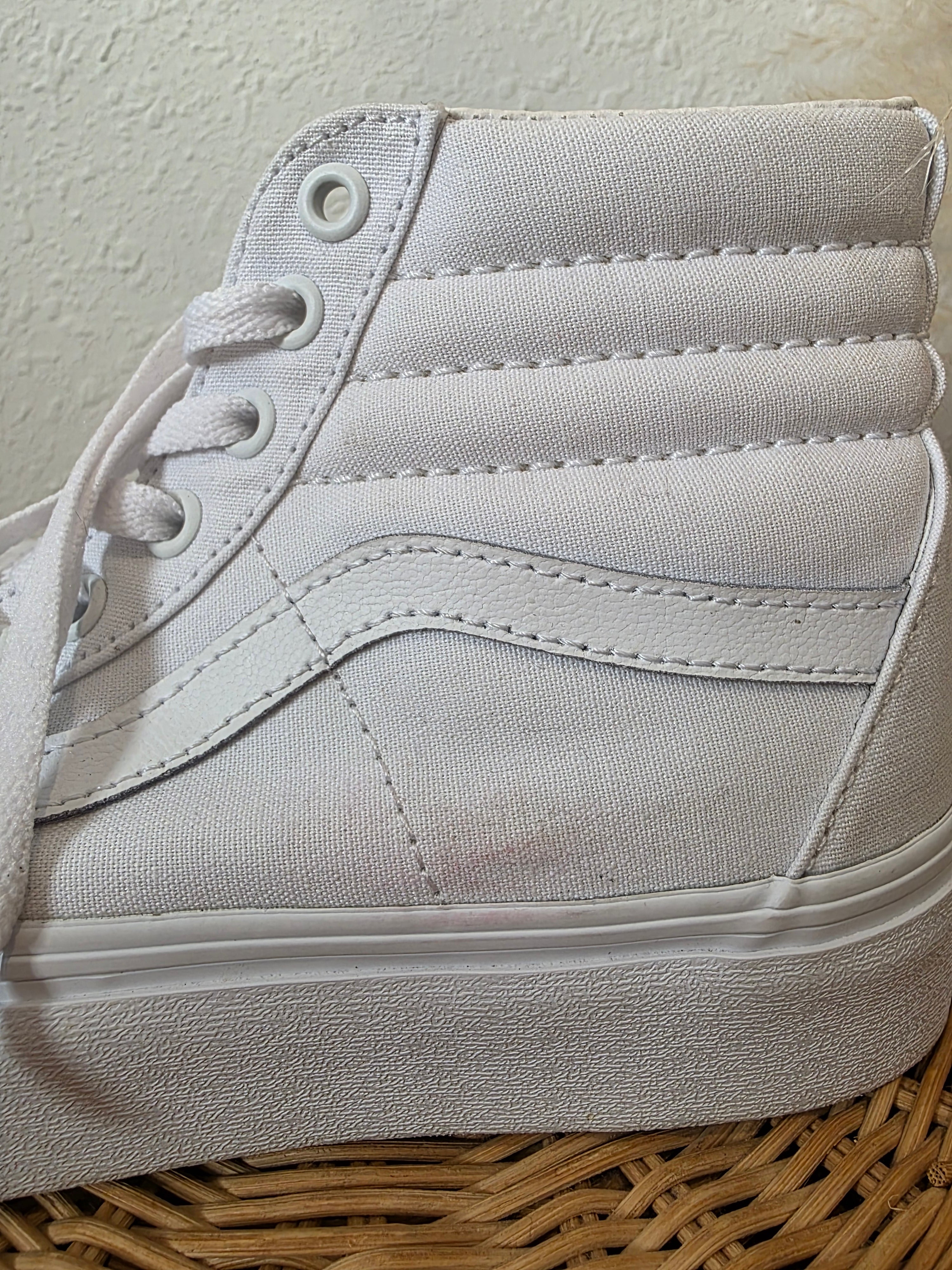 Vans White High Top Sneakers (8)
