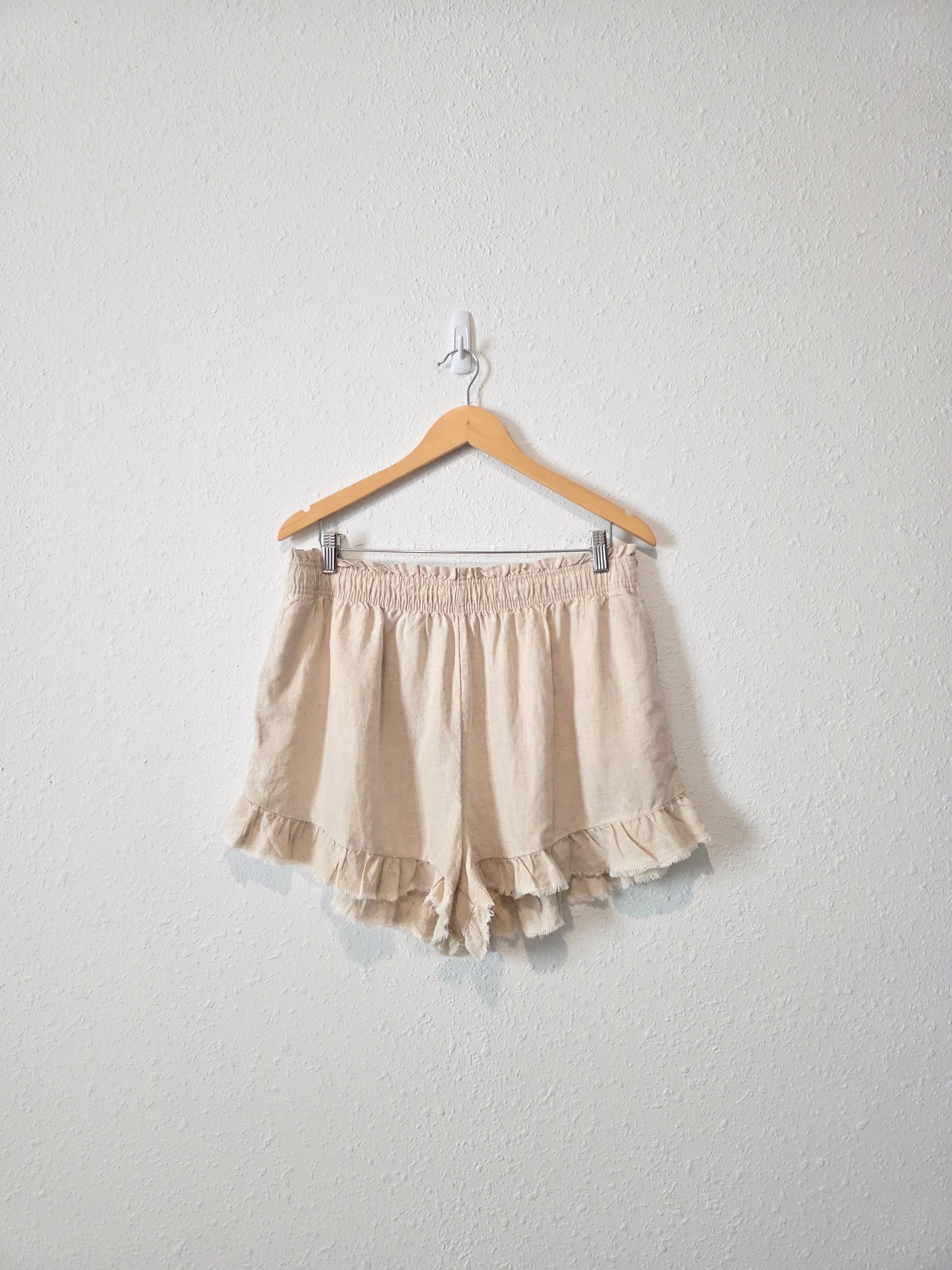 Aerie Linen Blend Shorts (XL)