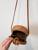Small Rattan Crossbody Purse